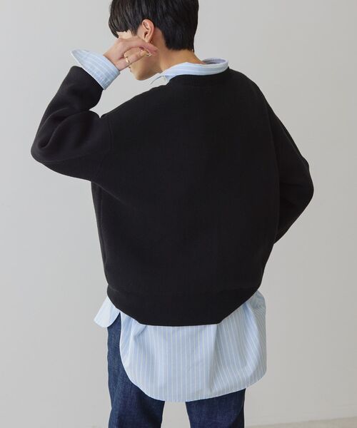 AMERICAN HOLIC（アメリカンホリック）の「バイパチTHANKS.ジャガードニットプルオーバー（ニット/セーター・レディース・杢グレー/ブラック・L/M）」の16枚目の写真