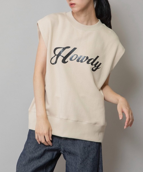 Munich(ミューニック)の「スリーブレスロゴスウェット(スウェット・レディース・スモークグレー/ネイビー/ライトベージュ・FREE)」の1枚目の写真