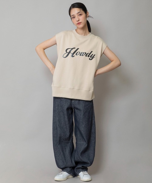 Munich(ミューニック)の「スリーブレスロゴスウェット(スウェット・レディース・スモークグレー/ネイビー/ライトベージュ・FREE)」の9枚目の写真