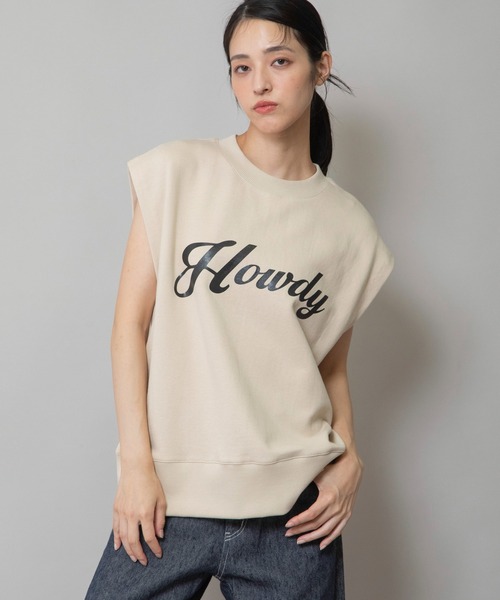 Munich(ミューニック)の「スリーブレスロゴスウェット(スウェット・レディース・スモークグレー/ネイビー/ライトベージュ・FREE)」の14枚目の写真