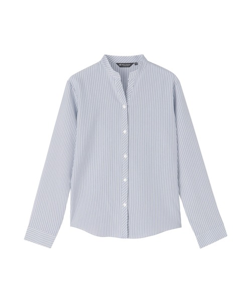 TOKYO SHIRTS(トウキョウシャツ)の「【吸水速乾】【COFREX】スキッパー レディース長袖シャツ(シャツ/ブラウス・レディース・ネイビー・M/L/LL/XL/S)」の4枚目の写真
