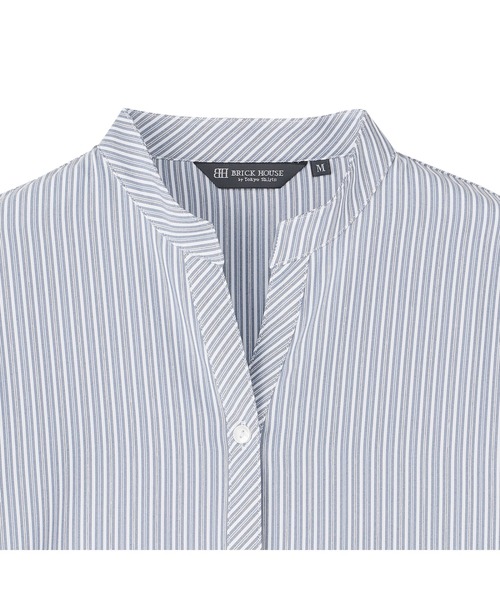 TOKYO SHIRTS(トウキョウシャツ)の「【吸水速乾】【COFREX】スキッパー レディース長袖シャツ(シャツ/ブラウス・レディース・ネイビー・M/L/LL/XL/S)」の6枚目の写真