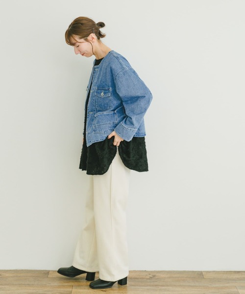 ITEMS URBANRESEARCH(アイテムズ アーバンリサーチ)の「デニムノーカラージャケット(デニムジャケット)」 - WEAR