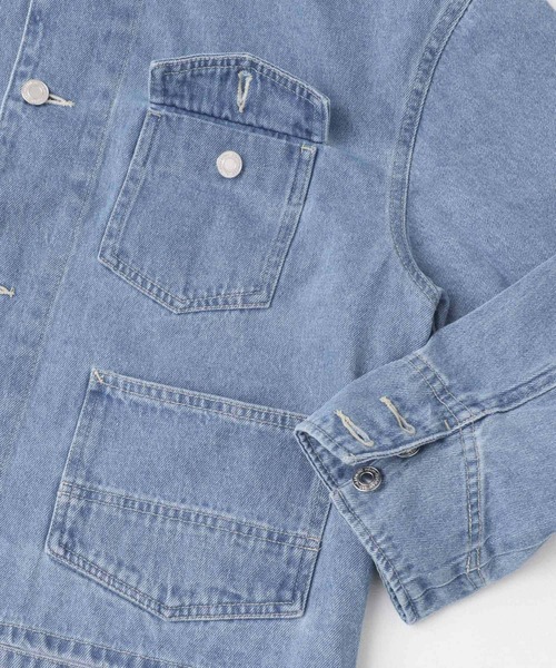 ITEMS URBANRESEARCH（アイテムズ アーバンリサーチ）の「デニムノーカラージャケット（デニムジャケット・レディース・インディゴブルー/ライトブルー・FREE）」の11枚目の写真