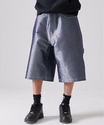 【入手困難】FUBU フブ デニム ペインター ハーフパンツ メキシコ製 刺繍 PLATINUM FUBU(プラチナムフブ) / ショートパンツ/36/コットン