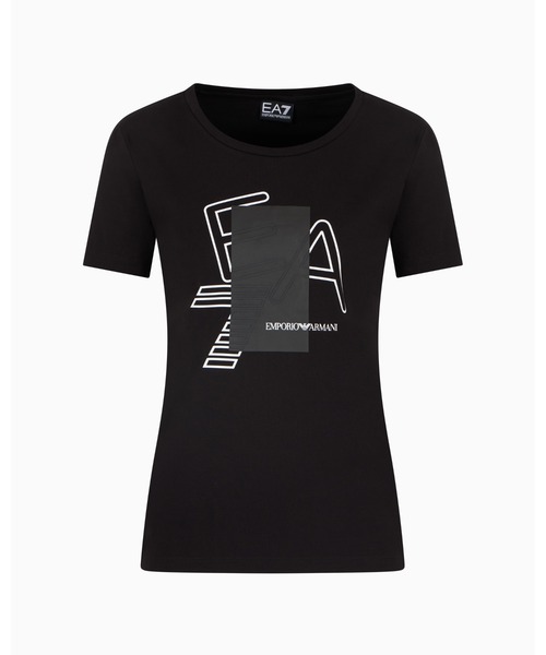 EMPORIO ARMANI EA7（エンポリオアルマーニイーエーセブン）の「【エンポリオ アルマーニ EA7】Logo Series クルーネックTシャツ ストレッチコットン（Tシャツ/カットソー・レディース・ブラック/ホワイト・LARGE/MEDIUM/SMALL/X-LARGE/X-SMALL）」の5枚目の写真