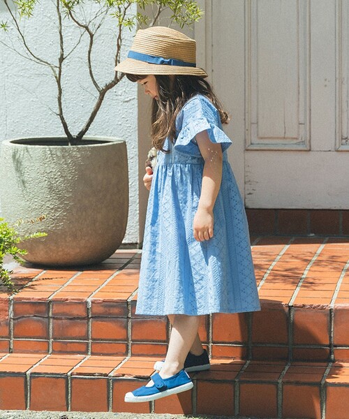 BEAMS mini(ビームスミニ)の「パンチング レース ワンピース 2025SS(90~150cm)(ワンピース・キッズ・サックスブルー/パープル系その他4/バイオレット/ブルー系その他・150/130/120/110/100/90/140)」の5枚目の写真