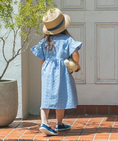 BEAMS mini(ビームスミニ)の「パンチング レース ワンピース 2025SS(90~150cm)(ワンピース・キッズ・サックスブルー/パープル系その他4/バイオレット/ブルー系その他・150/130/120/110/100/90/140)」の6枚目の写真