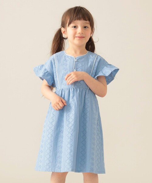 BEAMS mini(ビームスミニ)の「パンチング レース ワンピース 2025SS(90~150cm)(ワンピース・キッズ・サックスブルー/パープル系その他4/バイオレット/ブルー系その他・150/130/120/110/100/90/140)」の11枚目の写真