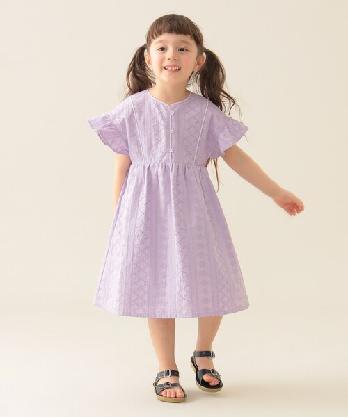 BEAMS mini(ビームスミニ)の「パンチング レース ワンピース 2025SS(90~150cm)(ワンピース・キッズ・サックスブルー/パープル系その他4/バイオレット/ブルー系その他・150/130/120/110/100/90/140)」の15枚目の写真