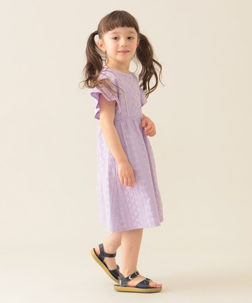 BEAMS mini(ビームスミニ)の「パンチング レース ワンピース 2025SS(90~150cm)(ワンピース・キッズ・サックスブルー/パープル系その他4/バイオレット/ブルー系その他・150/130/120/110/100/90/140)」の16枚目の写真