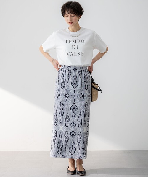 23区 L(ニジュウサンクオオキイサイズ)の「【SLOW/一部店舗限定】MVSコットン ロゴTシャツ(Tシャツ/カットソー・レディース・グレー系/ホワイト系/サックスブルー系・44/46)」の12枚目の写真