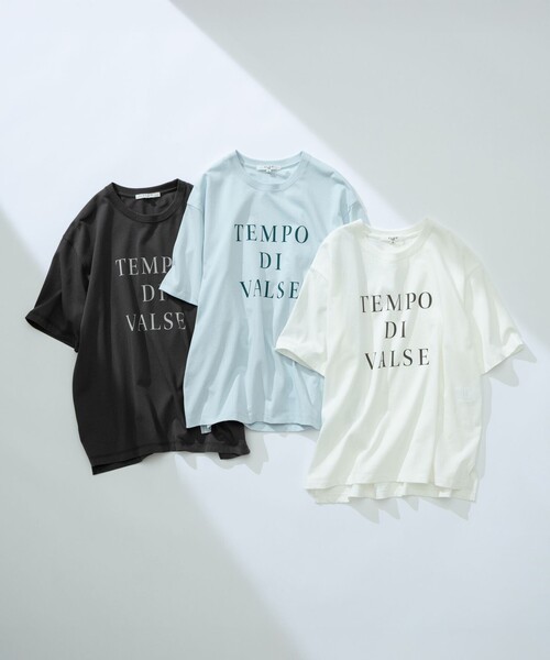 23区 L(ニジュウサンクオオキイサイズ)の「【SLOW/一部店舗限定】MVSコットン ロゴTシャツ(Tシャツ/カットソー・レディース・グレー系/ホワイト系/サックスブルー系・44/46)」の17枚目の写真