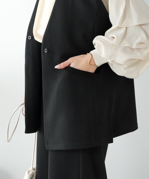 ♛専用♛ ヨンファ　ジレ　セット　ショートコート　ネイビー YONFA / NEW ARRIVAL