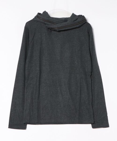 ARCHIVER(アーカイバ)の「●Growth by Grail●ZIPデザインプルパーカー(パーカー・メンズ・ブラック/グレー/ホワイト・LARGE/MEDIUM)」の3枚目の写真
