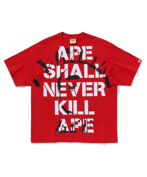 SPRAY PRINT COLLEGE RELAXED FIT TEE