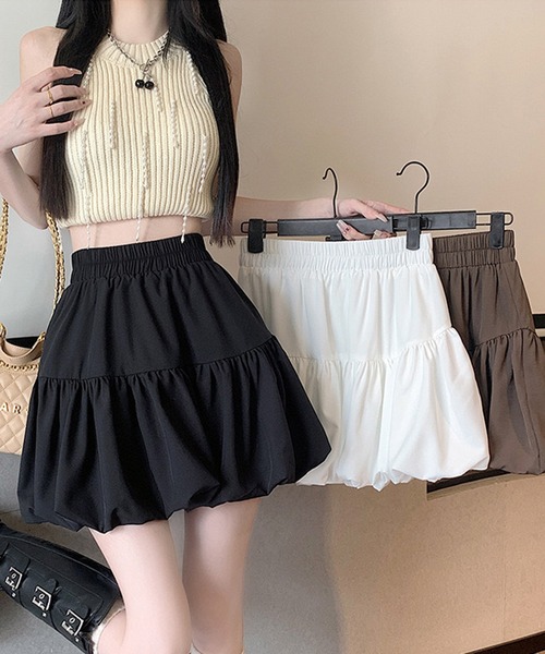 NANEA（ナネア）の「バルーンミニスカート（スカート・レディース・ホワイト/ブラック/ブラウン・SMALL/MEDIUM/LARGE）」の19枚目の写真
