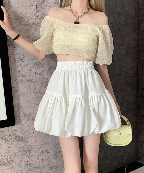 NANEA（ナネア）の「バルーンミニスカート（スカート・レディース・ホワイト/ブラック/ブラウン・SMALL/MEDIUM/LARGE）」の5枚目の写真