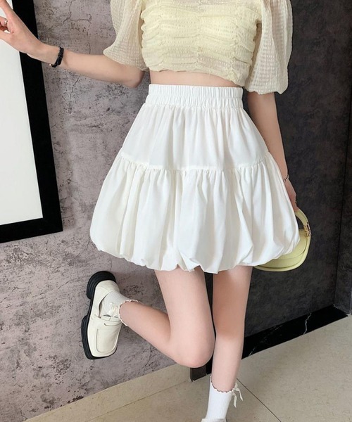 NANEA（ナネア）の「バルーンミニスカート（スカート・レディース・ホワイト/ブラック/ブラウン・SMALL/MEDIUM/LARGE）」の6枚目の写真