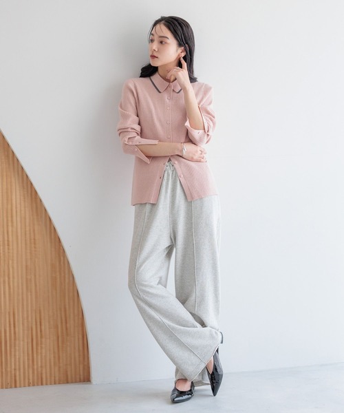 LOWRYS FARM（ローリーズファーム）の「ハイショクエリタイトカーディガン  284582（カーディガン/ボレロ・レディース・ブラウン/アイボリー/ネイビー/ピンク/グレー・FREE）」の17枚目の写真