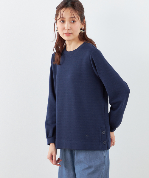 DECOY SINCE 1981（デコイシンスイチキュウハチイチ）の「【2025年春夏】ダブルフェイスカットソープルオーバー（Tシャツ/カットソー・レディース・グレー/ネイビー・M/L）」の2枚目の写真