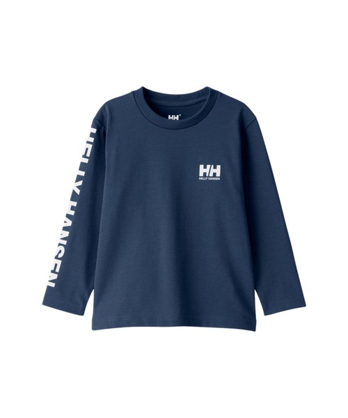 HELLY HANSEN(ヘリーハンセン)の「【HELLY HANSEN】K L/S Letter Tee キッズロングスリーブレターティー(Tシャツ/カットソー・キッズ・ホワイト/ネイビー/オレンジ・150/140/130)」の2枚目の写真