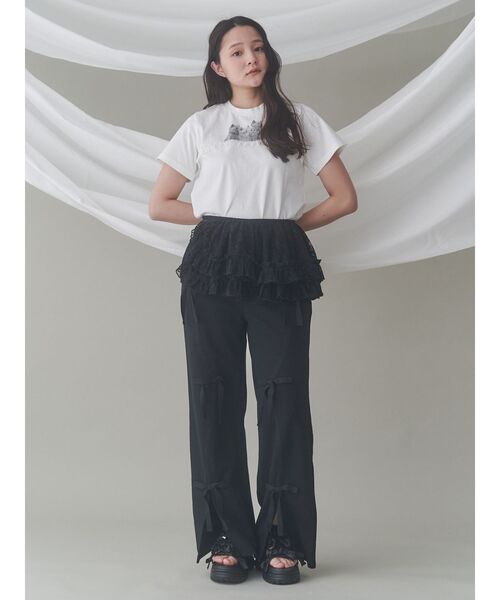 merry jenny（メリージェニー）の「cat frill tee（Tシャツ/カットソー・レディース・ライトブルー/オフホワイト/ピンク・FREE）」の13枚目の写真