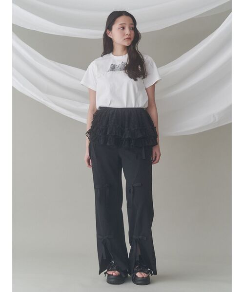 merry jenny（メリージェニー）の「cat frill tee（Tシャツ/カットソー・レディース・ライトブルー/オフホワイト/ピンク・FREE）」の14枚目の写真