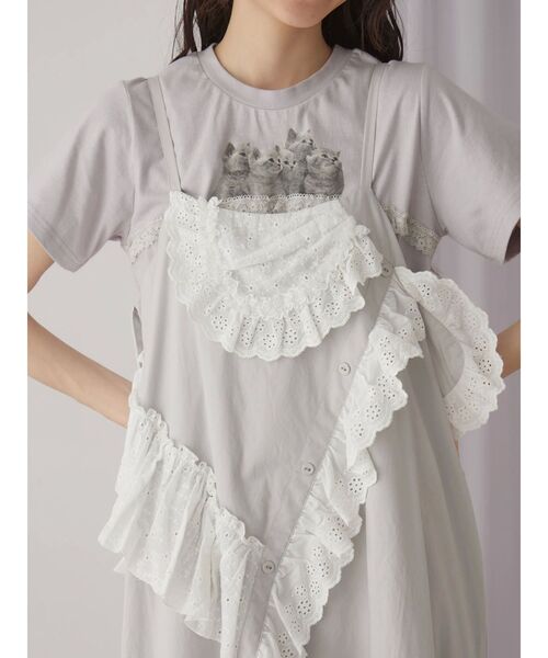merry jenny（メリージェニー）の「cat frill tee（Tシャツ/カットソー・レディース・ライトブルー/オフホワイト/ピンク・FREE）」の19枚目の写真