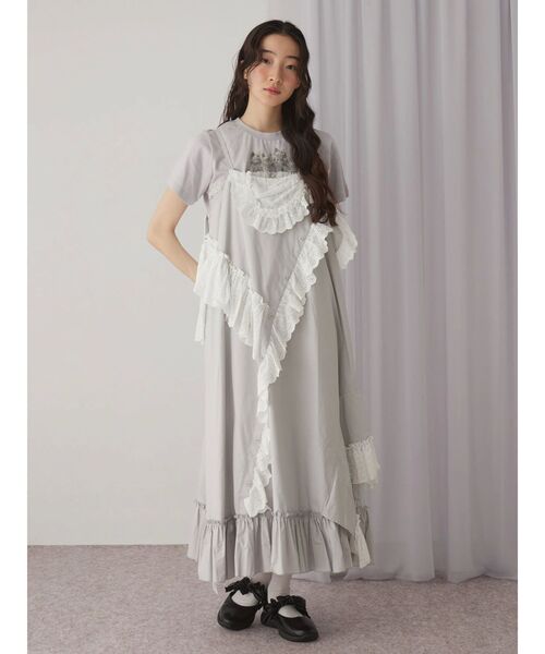 merry jenny（メリージェニー）の「cat frill tee（Tシャツ/カットソー・レディース・ライトブルー/オフホワイト/ピンク・FREE）」の21枚目の写真