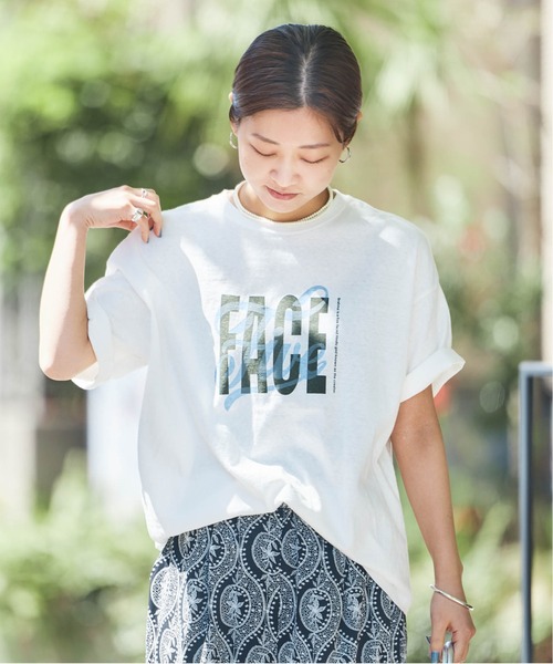 NOMBRE IMPAIR(ノンブルアンペール)の「FACE Five PT 半袖TEE(Tシャツ/カットソー・レディース・グリーン/ブラウン・FREE)」の1枚目の写真