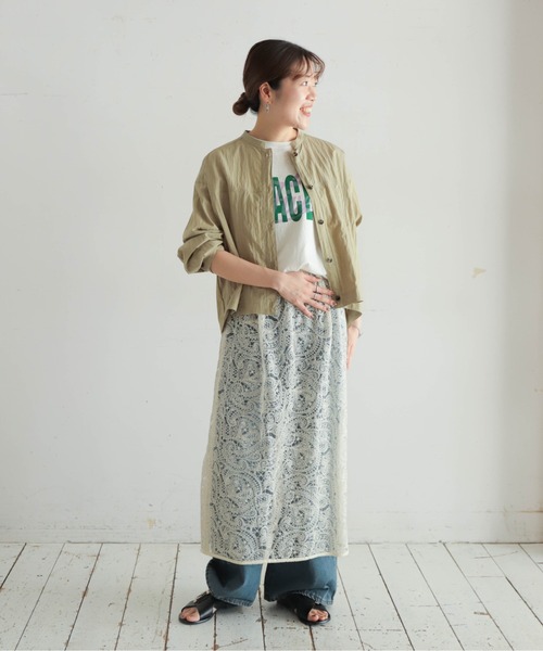 NOMBRE IMPAIR(ノンブルアンペール)の「FACE Five PT 半袖TEE(Tシャツ/カットソー・レディース・グリーン/ブラウン・FREE)」の12枚目の写真