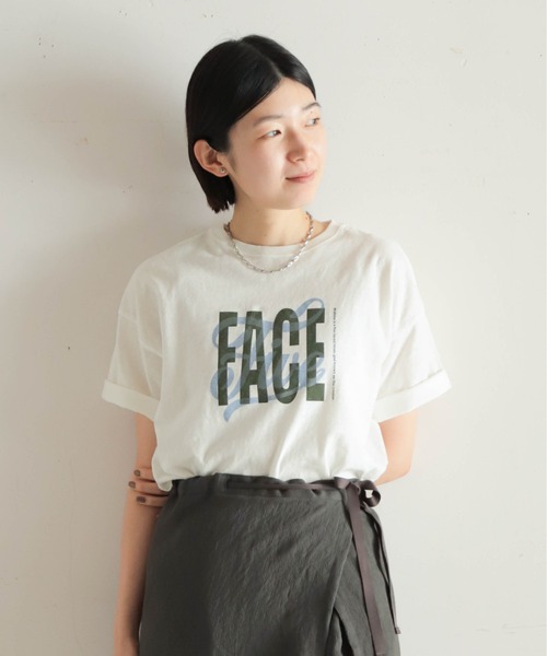 NOMBRE IMPAIR(ノンブルアンペール)の「FACE Five PT 半袖TEE(Tシャツ/カットソー・レディース・グリーン/ブラウン・FREE)」の4枚目の写真