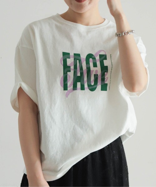 NOMBRE IMPAIR(ノンブルアンペール)の「FACE Five PT 半袖TEE(Tシャツ/カットソー・レディース・グリーン/ブラウン・FREE)」の16枚目の写真