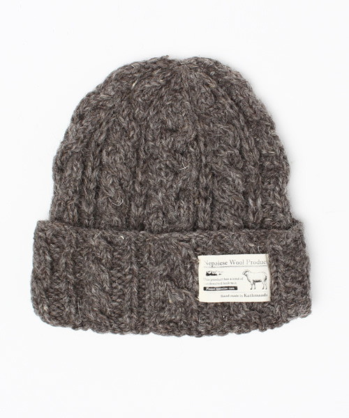 CIAOPANIC（チャオパニック）の「【Ciaopanic】　ケーブルワッチ（ニットキャップ/ビーニー・レディース・マスタード/グレー/オフホワイト/ライトグレー/ネイビー/ブルー/ダークブラウン/アイボリー・FREE）」の6枚目の写真