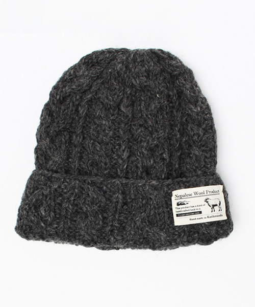 CIAOPANIC（チャオパニック）の「【Ciaopanic】　ケーブルワッチ（ニットキャップ/ビーニー・レディース・マスタード/グレー/オフホワイト/ライトグレー/ネイビー/ブルー/ダークブラウン/アイボリー・FREE）」の5枚目の写真