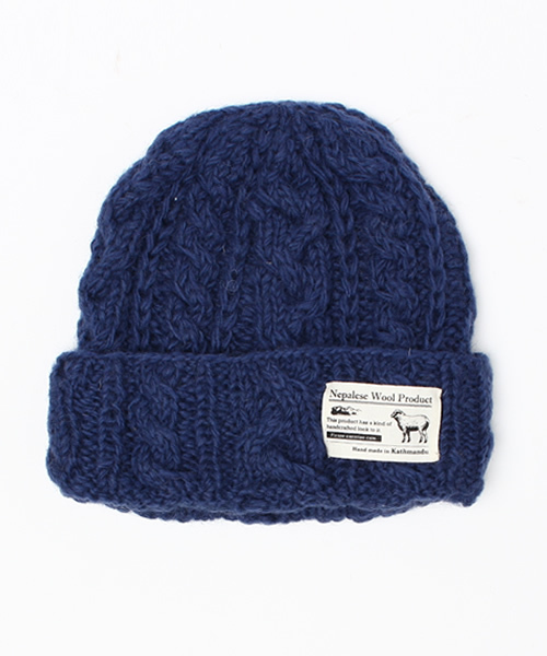 CIAOPANIC（チャオパニック）の「【Ciaopanic】　ケーブルワッチ（ニットキャップ/ビーニー・レディース・マスタード/グレー/オフホワイト/ライトグレー/ネイビー/ブルー/ダークブラウン/アイボリー・FREE）」の8枚目の写真