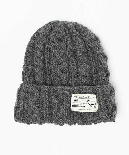 CIAOPANIC（チャオパニック）の「【Ciaopanic】　ケーブルワッチ（ニットキャップ/ビーニー・レディース・マスタード/グレー/オフホワイト/ライトグレー/ネイビー/ブルー/ダークブラウン/アイボリー・FREE）」の4枚目の写真