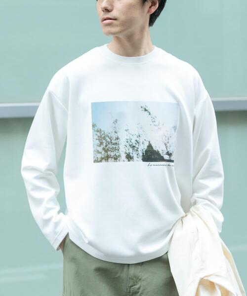 ITEMS URBANRESEARCH（アイテムズ アーバンリサーチ）の「Art Graphic ポンチカットソー Wind（Tシャツ/カットソー・メンズ・ブラック/ホワイト・MEDIUM/LARGE）」の2枚目の写真
