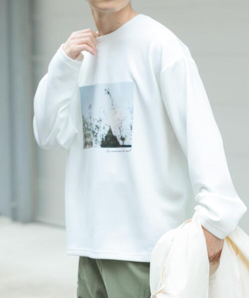 ITEMS URBANRESEARCH（アイテムズ アーバンリサーチ）の「Art Graphic ポンチカットソー Wind（Tシャツ/カットソー・メンズ・ブラック/ホワイト・MEDIUM/LARGE）」の15枚目の写真