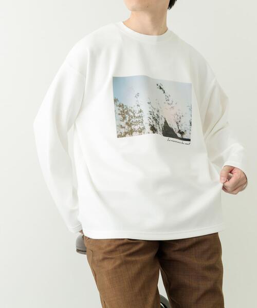 ITEMS URBANRESEARCH（アイテムズ アーバンリサーチ）の「Art Graphic ポンチカットソー Wind（Tシャツ/カットソー・メンズ・ブラック/ホワイト・MEDIUM/LARGE）」の19枚目の写真