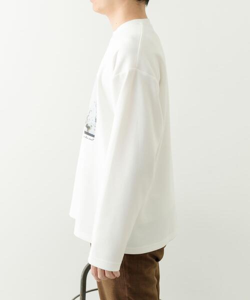 ITEMS URBANRESEARCH（アイテムズ アーバンリサーチ）の「Art Graphic ポンチカットソー Wind（Tシャツ/カットソー・メンズ・ブラック/ホワイト・MEDIUM/LARGE）」の4枚目の写真