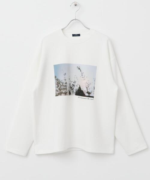 ITEMS URBANRESEARCH（アイテムズ アーバンリサーチ）の「Art Graphic ポンチカットソー Wind（Tシャツ/カットソー・メンズ・ブラック/ホワイト・MEDIUM/LARGE）」の6枚目の写真