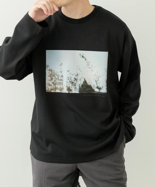ITEMS URBANRESEARCH（アイテムズ アーバンリサーチ）の「Art Graphic ポンチカットソー Wind（Tシャツ/カットソー・メンズ・ブラック/ホワイト・MEDIUM/LARGE）」の10枚目の写真