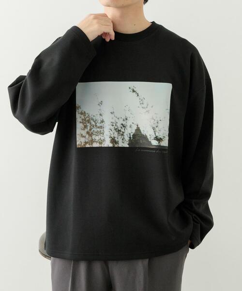 ITEMS URBANRESEARCH（アイテムズ アーバンリサーチ）の「Art Graphic ポンチカットソー Wind（Tシャツ/カットソー・メンズ・ブラック/ホワイト・MEDIUM/LARGE）」の11枚目の写真
