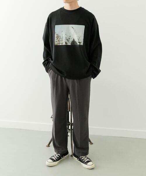 ITEMS URBANRESEARCH（アイテムズ アーバンリサーチ）の「Art Graphic ポンチカットソー Wind（Tシャツ/カットソー・メンズ・ブラック/ホワイト・MEDIUM/LARGE）」の14枚目の写真