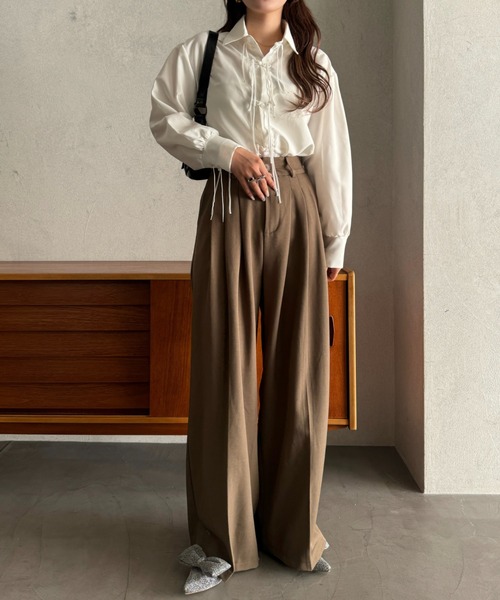 efill（エフィル）の「タッセル ボタン レディース シャツ（シャツ/ブラウス・レディース・ホワイト・FREE）」の9枚目の写真