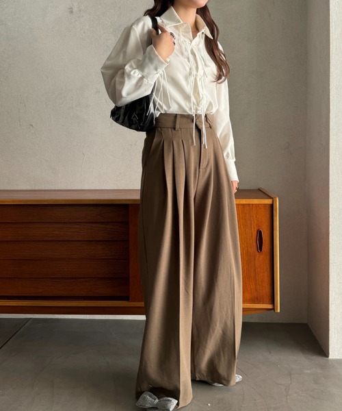 efill（エフィル）の「タッセル ボタン レディース シャツ（シャツ/ブラウス・レディース・ホワイト・FREE）」の21枚目の写真