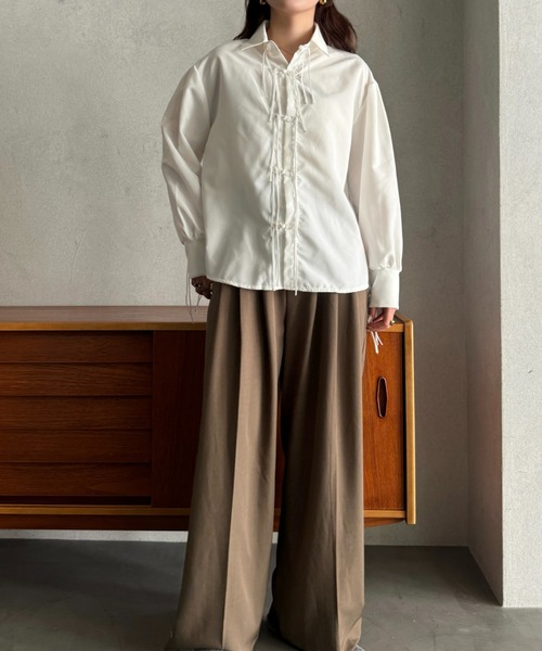 efill（エフィル）の「タッセル ボタン レディース シャツ（シャツ/ブラウス・レディース・ホワイト・FREE）」の17枚目の写真