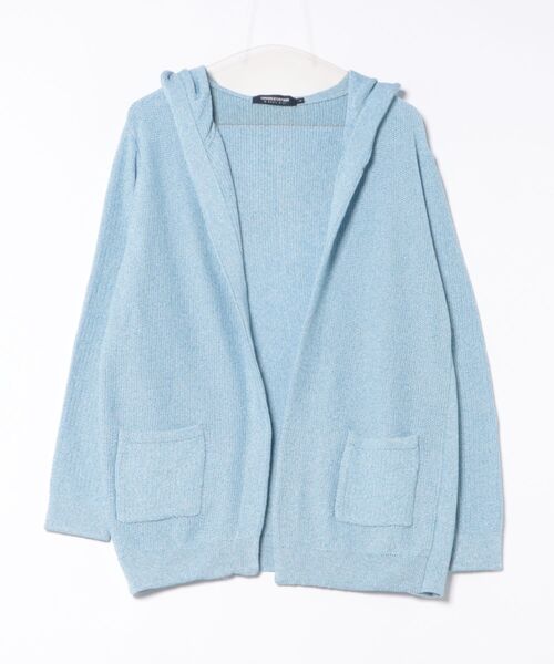UNION STATION（ユニオンステーション）の「ウォッシャブルボタンレスパーカーカーディガン（カーディガン/ボレロ・メンズ・ブラック/ナチュラル/ブルー/サックスブルー・M/L/LL）」の2枚目の写真